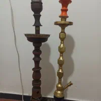 قلیان برنجی چوب گردو