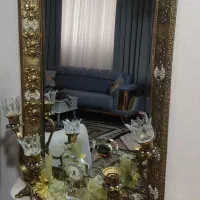آینه و شمعدان برنز