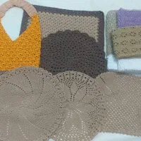 عرضه ی انواع بافتنی با قلاب با نخ مرغوب