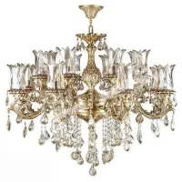 لوستر ۱۲ شاخه برنجی در حد نو