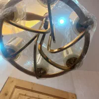 لوستر۶شاخه برنزسالم|لوستر و چراغ آویز|اسلام‌شهر, شهرک قائمیه|دیوار