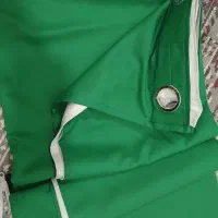 پرده ۲عددپانچ سبز رنگ خاص با کرم،دورنگ،بسیار شیک