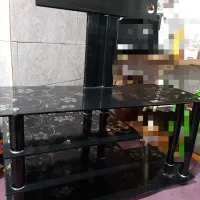 میزتلوزیون شیشه ای طرحدار مناسب تلوزیون ۳۲