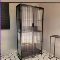 کتابخانه شیشه ای/میز مدیریتی پایه فلزی سفید|مبلمان اداری|سنندج, |دیوار