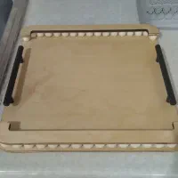 سینی چوبی دسته فلزی