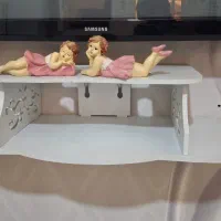 شلف دیواری دو طبقه|کتابخانه، شلف، قفسه‌های دیواری|خرم‌آباد, |دیوار