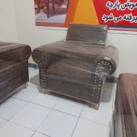 مبل راحتی با پارچه گونی بافت