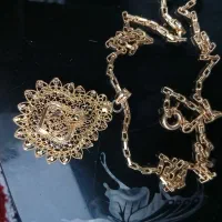 پلاک و زنجیر طلا