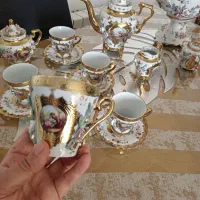 سرویس چای خوری گل برجسته /لبه طلایی|ظروف سرو و پذیرایی|قدس, شهرک فرزان|دیوار