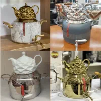 کتری قوری کف چدن شیردار