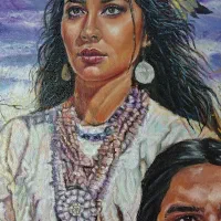 نقاشی پرتره رنگ روغن|تابلو، نقاشی، عکس|آستانه اشرفیه, |دیوار