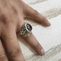 انگشتر نقره کار کرده