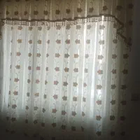 3عدد پرده وپایه وچوب پرده