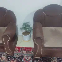 مبل هفت نفره رنگ قهوه ای