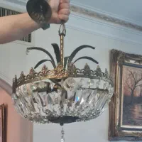 لوستر برنز قدیمی|لوستر و چراغ آویز|تهران, شهرک مخابرات|دیوار