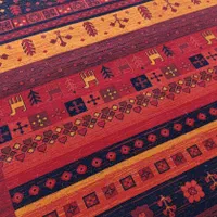 کناره قرمز برشی شهرموکت|گلیم، جاجیم، گبه|قم, امامزاده ابراهیم|دیوار