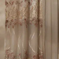 پرده ساتن مخمل برجسته|پرده، رانر، رومیزی|تهران, شوش (باغ آذری)|دیوار