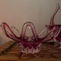 میوه خوری کریستال صورتی چک