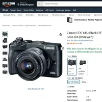 دوربین Canon EOS M6 عین نو|دوربین عکاسی و فیلم‌برداری|میانه, |دیوار