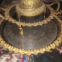 ظرف قدیمی منبت کاری قلم زنی