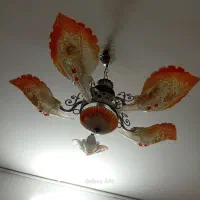 لوستر پنج شعله قدیمی و عتیقه|لوستر و چراغ آویز|مشهد, عبادی|دیوار