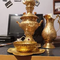 سماور  قدیمی آب طلا