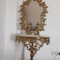 آینه و شمعدان برنز اصل