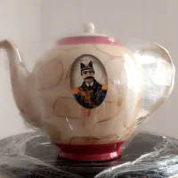 قوری چینی سایز بزرگ وقهوه خوری