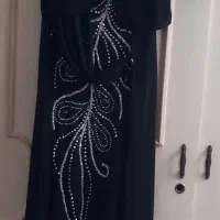 پیراهن مجلسی سنگ دوزی شده با کت