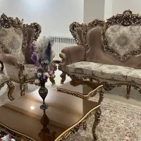 مبل استیل ۹ نفره به همراه میز ناهار خوری ۶ نفره