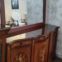 میز کنسول و میز تلویزیون و ۲عدد ویترین کوچک|بوفه، ویترین، کنسول|ری, شهید بهشتی|دیوار