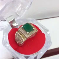 انگشتر نقره زمرد|جواهرات|زاهدان, |دیوار