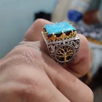 انگشتر فیروزه نیشابوری طبیعی