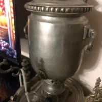 سماور ورشو خیلی قدیمی با چنتا وسایل قدیمی|کلکسیون اشیاء عتیقه|شاهدشهر, |دیوار