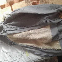 کاپشن تو کرکی کلاه دار، و سویشرت انگشتی کلاه دار