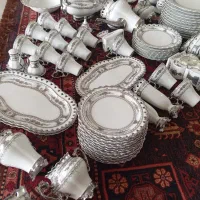 سرویس چینی سلطنتی نقره کوب ۱۲۱ پارچه