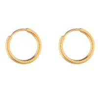 گوشواره حلقه‌ای طلا 18 عیار  حلقه ای ساده مدل