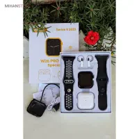 ساعت هوشمند و ایرپاد بلوتوثی W26 Pro Max