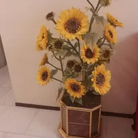 گل و گلدان آینه ای آفتاب گردان|گل مصنوعی|پردیس, |دیوار