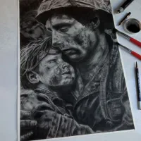 نقاشی چهره حرفه ای تضمینی با شباهت صددرصد