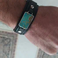 دستبند فیروزه چرمی