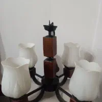 لوستر دو عدد چوبی
