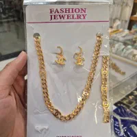 ست کامل گردنبند گوشواره دستبند برند فشن جولری