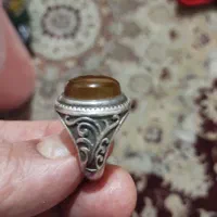 انگشتر رکاب نقره.سنگ شرف شمس.باکس گل ومجسمه love|بدلیجات|برازجان, |دیوار