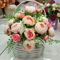 باکس گل مصنوعی سبد حصیری