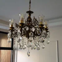 دوعدد لوستر شیک وبرنز نو|لوستر و چراغ آویز|کرمانشاه, |دیوار