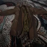 کاپشن زنانه مخملی نو نو کنار بوده دوبار پوشیده شده