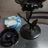 جاسیگاری و جای گل فلزی
