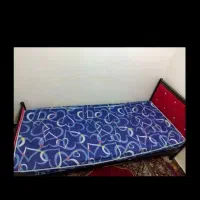 تخت تک نفره فلزی با تشک