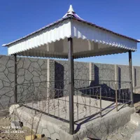 سقف شیبدارشیروانی سبک آلاچیق سوله سایبان اسکلت|خدمات پیشه و مهارت|مشهد, پنجتن|دیوار